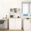Armoire de rangement blanche pour poubelle de cuisine de 67,7 po de hauteur avec 3 tablettes réglables, 2 tiroirs et une poubelle inclinable de style moderne pour la garde-robe de patio. 1 - Blanc. Cuisine design, salle à manger, salon.