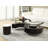 3-Piece Coffee Table And Stools Set Cappuccino