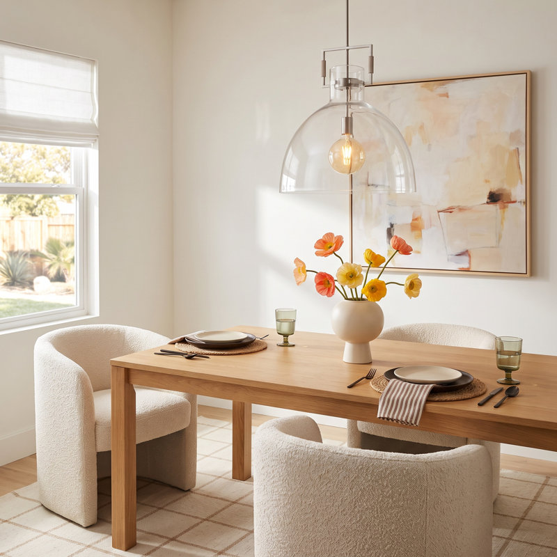 Miami 1-Light Dimmable Dome Pendant, Brushed Nickel
