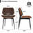 Contemporary Upholstered Faux Leather Dining Chairs with Stylish Bentwood-109327963