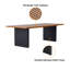 Table de salle à manger d'extérieur en teck et aluminium Grida, 8 places (94 po)