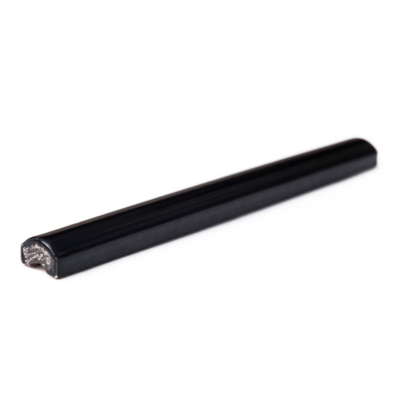 Fresno 6'' Black Ceramic Round Tile Trim