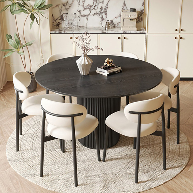 French romantic solid wood table set, 29.52"H x 51.18"L x 51.18"W