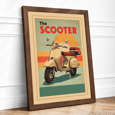 The Scooter Retro - Framed Print