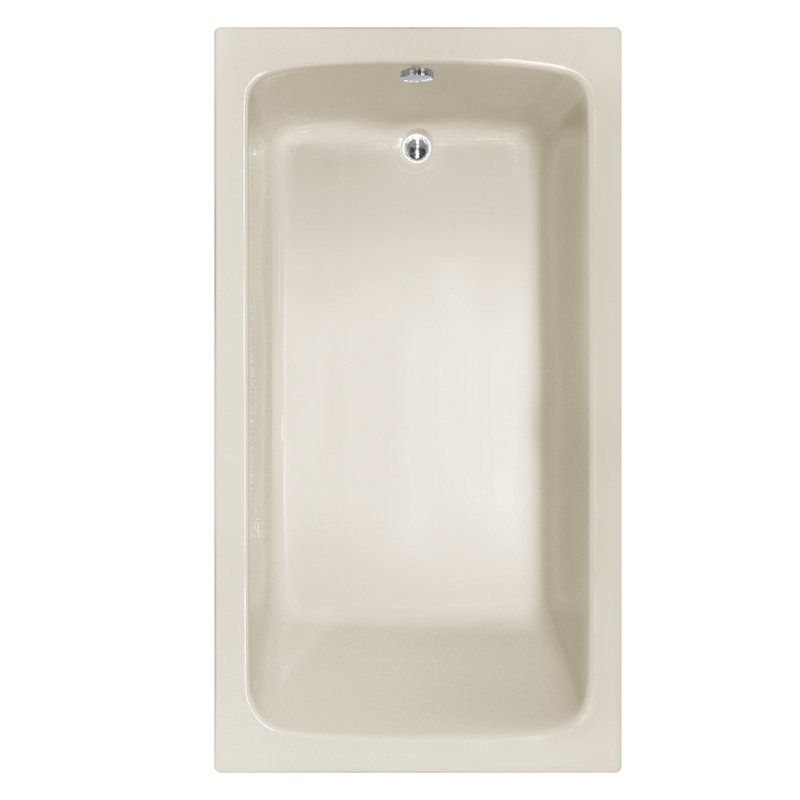 Melissa 72'' L Air Bathtub, Biscuit, Matte Black