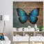 Floral, papillon bleu rétro, Impression sur toile - Papillon rétro-35120279-35120285