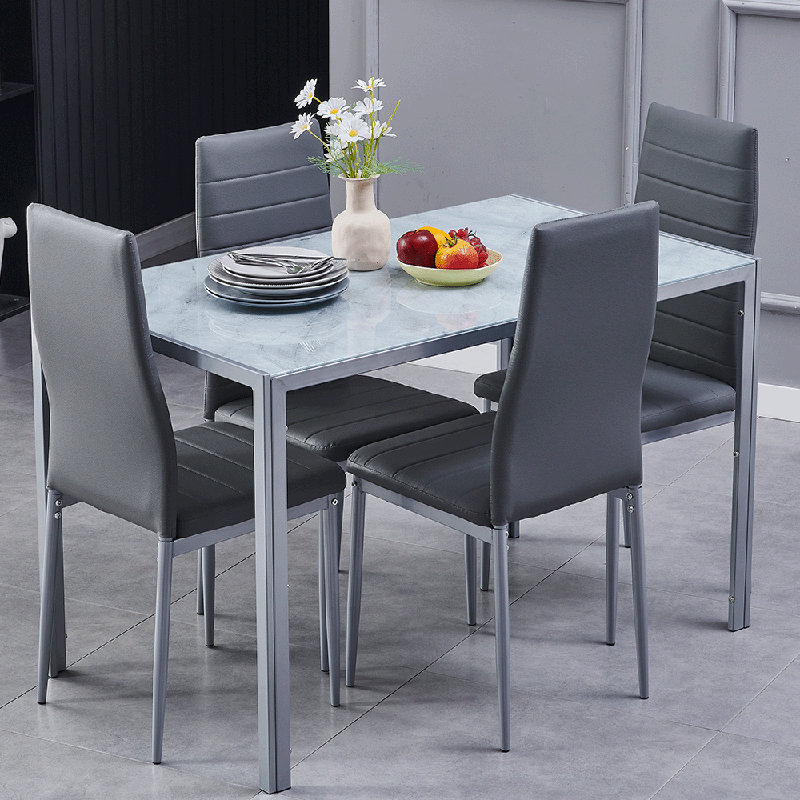 15.6cm H Upholstered Side Chair, Dark Grey