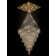 D48''x H120'' Extra Large Square 6 Tiers Chandeliers For High Ceilings Gold Ceiling Light