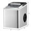 Machine à glaçons de comptoir en acier inoxydable autonettoyante de 26 lb / 24 H