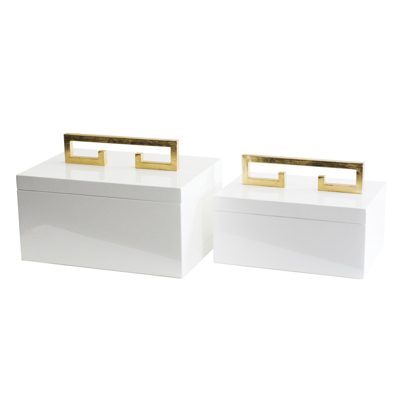 Memory Box, White/Gold