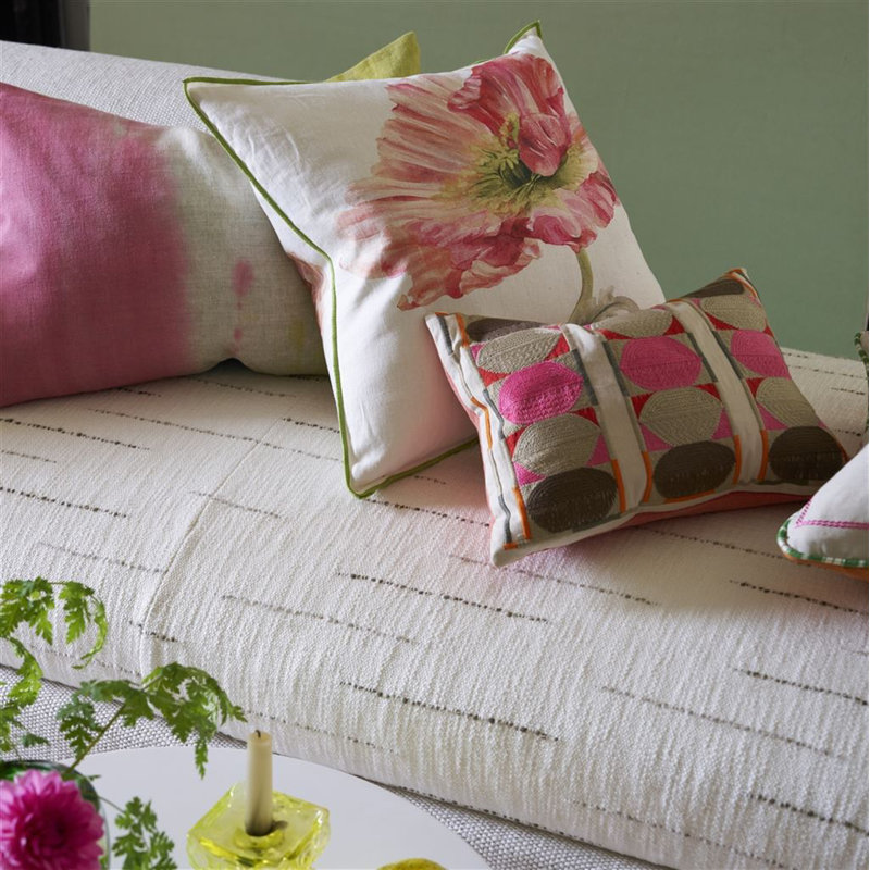 Coquelicot Decorative Pillow, Coral