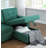 Lucca 84"W Green Linen Reversible Sleeper Sectional Sofa With Storage Chaise-1251610498