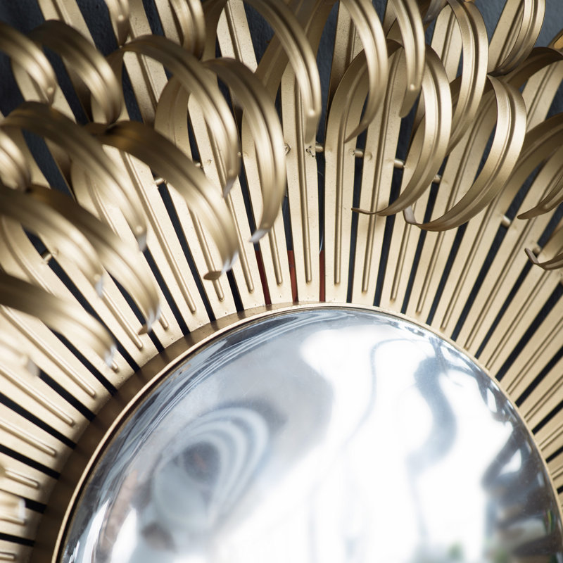27" in Sunburst Design Wall Mirror