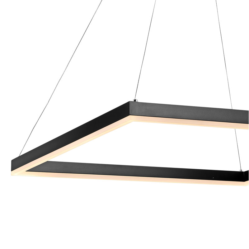 Pradyumna 1 - Light Black LED Pendant, 74" H x 23.63" W x 23.63" D