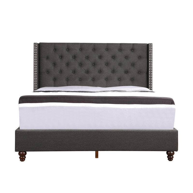 Lit tapissier transitionnel noir Serene Comfort