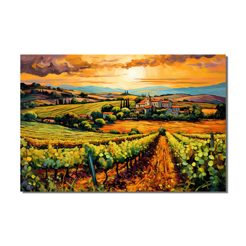 Vangogh Sunlit Vineyards I - Vangogh Wall Decor
