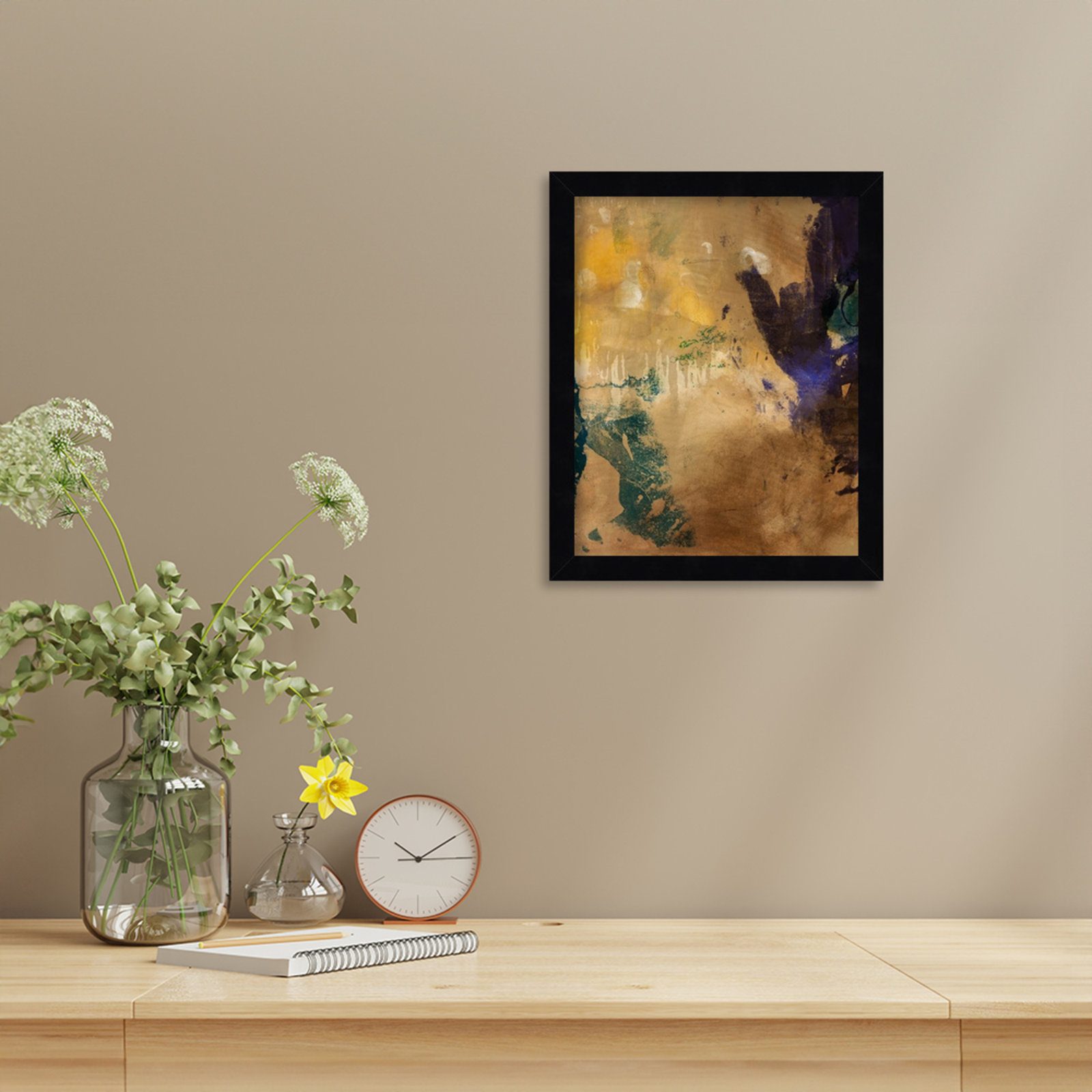 Flagler "Amber Haze No. 1" Print, 13" H x 11" W, Black