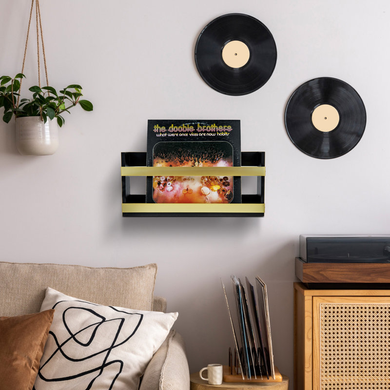 Decorative Brass Metal Bar Magazine Rack