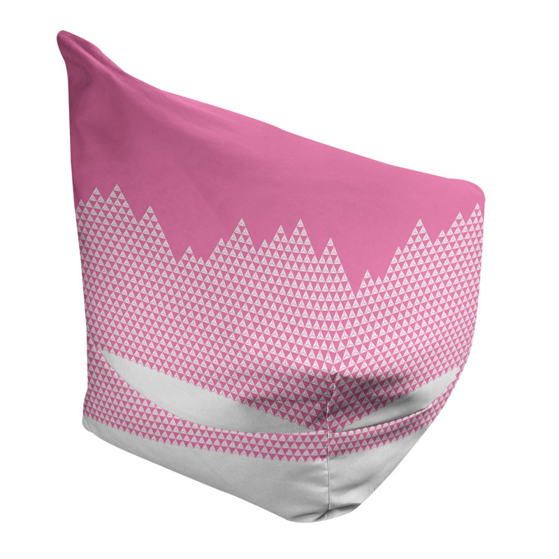 Sac de pois Leffel, Housse de pouf, H 38 po x l 42 po x P 29 po, Rose bébé / Gris