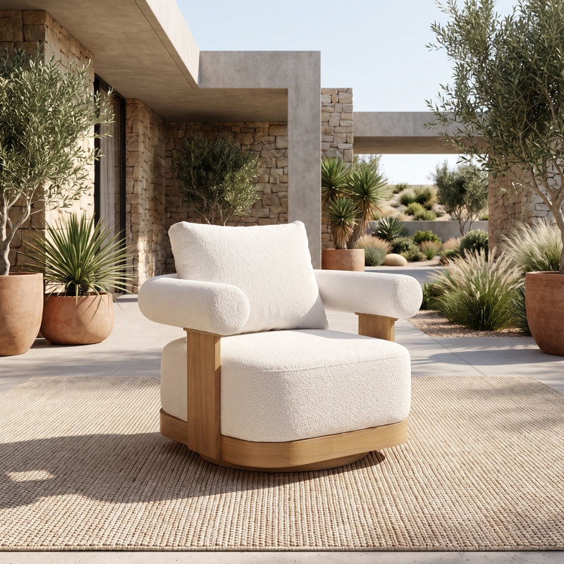 Chaise d'extérieur avec coussins