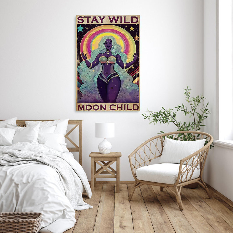 Witch Stay Wild Moon Child 1 - 1 pièce, impression sur toile tendue, H 20 po x l 16 po x P 1,25 po