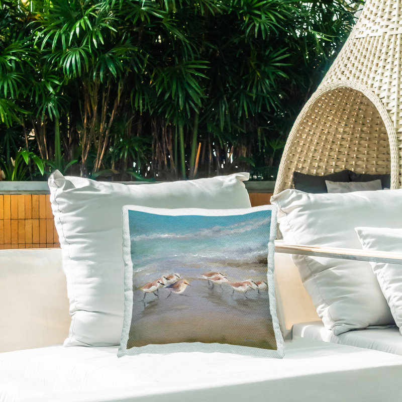 Coussin d'extérieur Coastal Sandpipers Shore