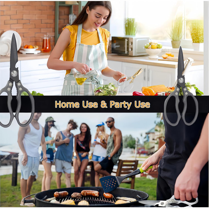 Heavy-duty Kitchen Shears Sharp & Dishwasher Safe