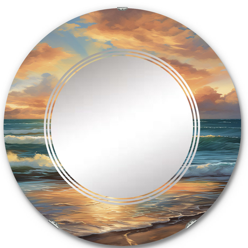 Decollete - Miroir mural rond, 24 po x 24 po