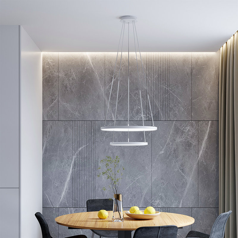 2 - Light White LED Unique/Statement Pendant