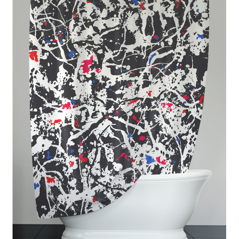 Rideau de douche abstrait, H 72 po x l 70 po