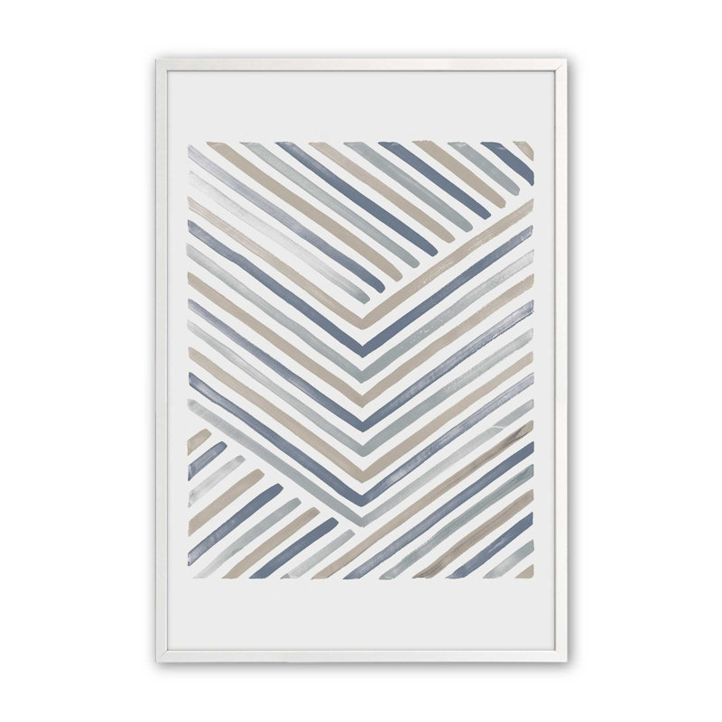 Linear Visions IV, impression, Cadre ouvert à coins ouverts, blanc opaque, H 15 po x l 12 po
