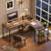 Nedyo 95.2" L Shaped Desks with Shelves, Reversible Corner Computer Desk or 2 Person Long Table