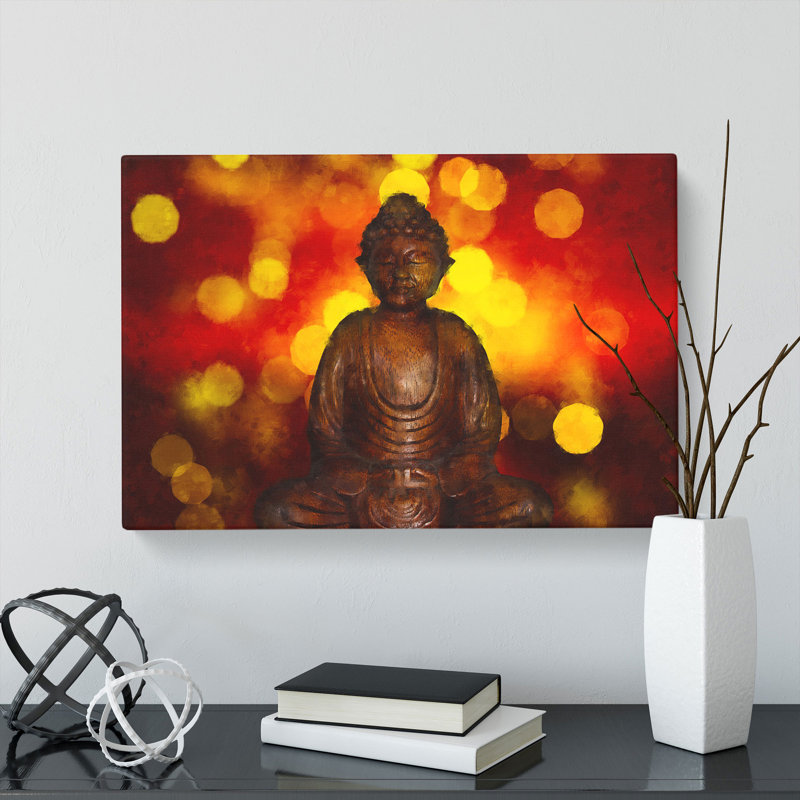 Buddha Statue Vol.2 - Wrapped Canvas, 35cm H x 50cm W x 3cm D