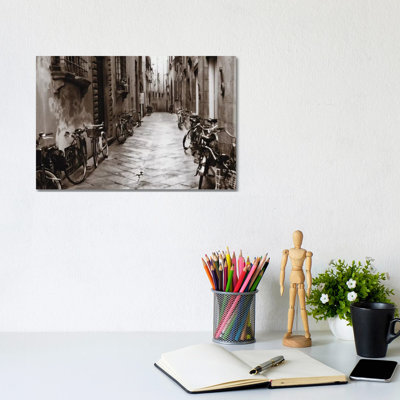 Lucca Bikes by Janel Pahl - Wrapped Canvas Print