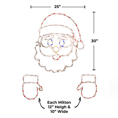 Présentoir lumineux de personnage de Santa Nick