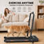 Tapis de marche avec inclinaison et guidon, moteur silencieux de 2,5 HP, capacité de 256 lb, tapis roulant portable sous le bureau pour une utilisation à domicile
