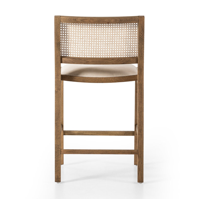 Caswell 27" Counter Stool, Counter Stool (27” Seat Height), White Polyester Blend