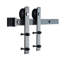 VEVOR Matte Black Steel Single Door Barn Door Hardware Kit, Track Length 8FT, I Shape Design-92408487