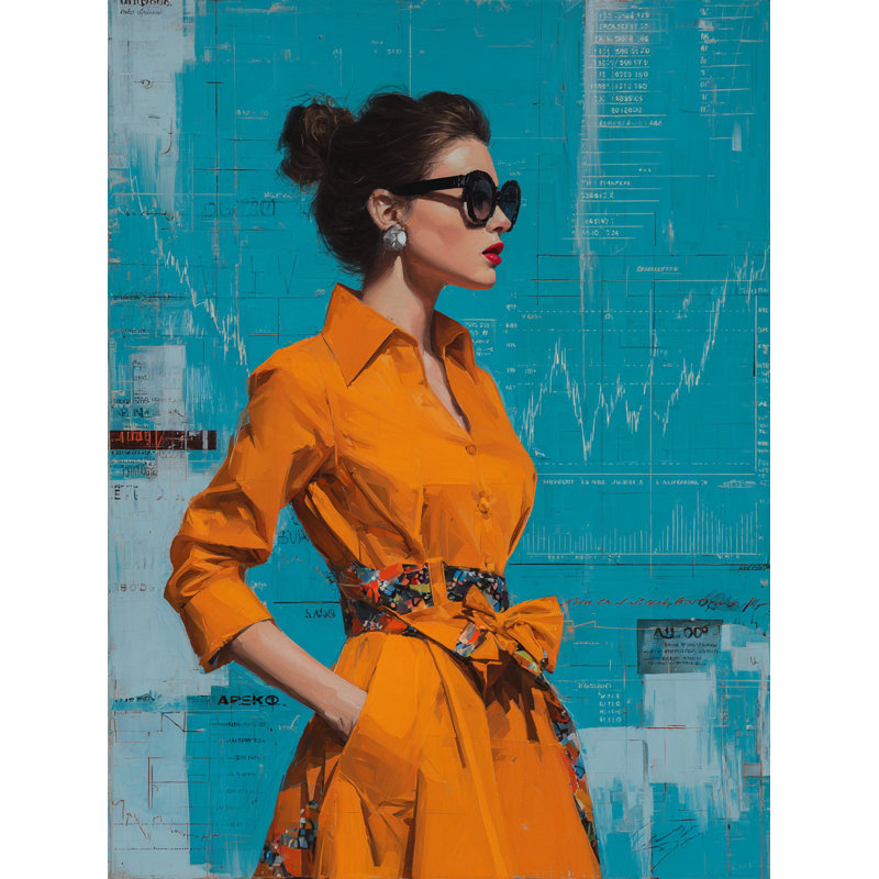 Orange Ambition Wrapped Canvas Wall Art