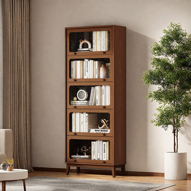 Bibliothèque classique, élégante et tendance, (5 tablettes) H 79,1 po x l 31,4 po x P 12,5 po
