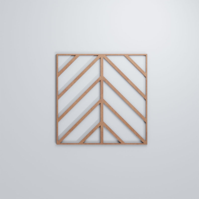 Panneaux muraux en bois Genoa, Cerise, H 7 3/8 po x l 7 3/8 po x P 3/8 po
