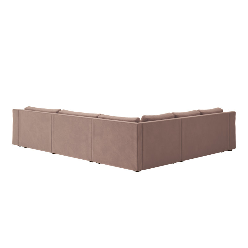 Canapé modulaire en L réversible Elevate, Dusty Rose Recycled Velvet