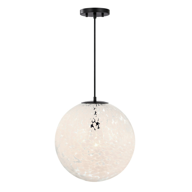 Luminaire suspendu sphère 1 lumière Jadynce, H 14,75 po x l 14 po x P 14 po