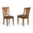 5 Piece Dinette Set for 4 Includes a Round Dining Table with Dropleaf and 4 Linen Fabric Dining Room Chairs, Saddle Brown-538234538-538234532