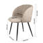 Ensemble de 2 chaises de salle à manger avec accoudoirs en fausse fourrure ajustée Ajuster Legs (brun clair)