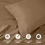 Ensemble de draps en coton égyptien luxueux de couleur unie à densité de tissage de 1000 fils avec poches profondes Simba-22196742-22196738