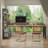 Nut-brown + Black Rectangular Solid Wood + Iron desk-104939518