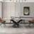 Xander  - Rectangular Glossy Sintered Stone Extendable Dining Table