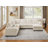 Pull-Out Sofa With Storage Chaise, Upholstered Couch With Console-478435183