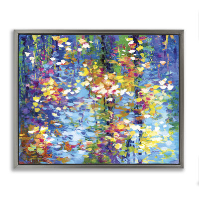 " Colorful Reflections Lake Flowers " by Leon Devenice